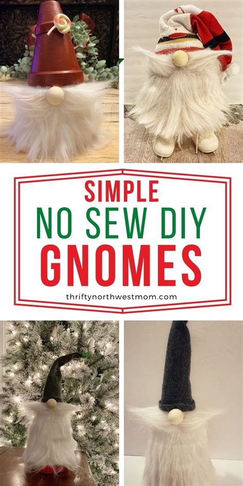 5 Adorable Diy Christmas Gnomes No Sewing Required Thrifty Nw Mom