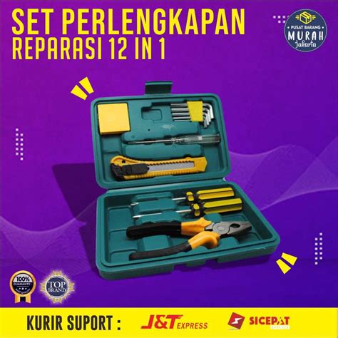 Jual Set Peralatan Tukang Perkakas Reparasi Tool Kit Set Lengkap Obeng