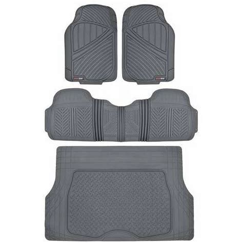 Motor Trend FlexTough Floor Mats For Car SUV And Van With Cargo Trunk