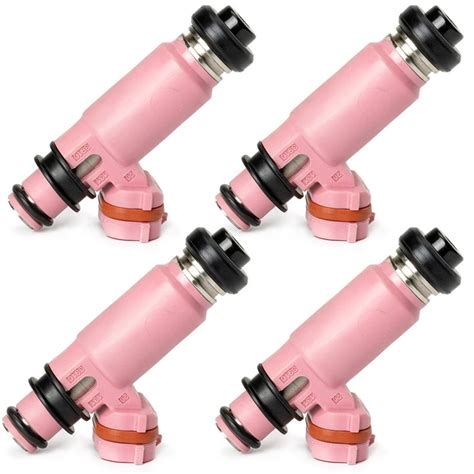 Pcs New Fuel Injector Nozzles Pink Cc For Subaru Sti Wrx Forester