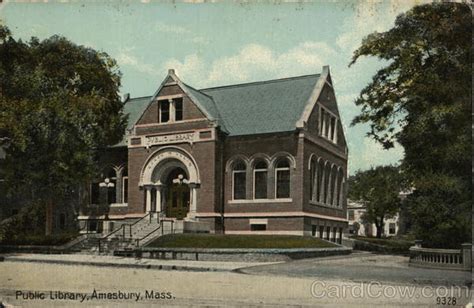 Public Library Amesbury, MA Postcard