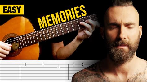 Memories Guitar Tutorial Easy Tabs Maroon Youtube