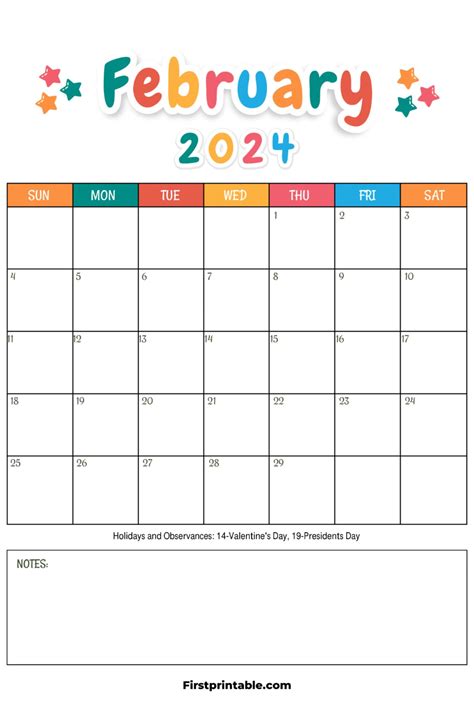 Free Printable Editable Fillable February Calendars 2024 With