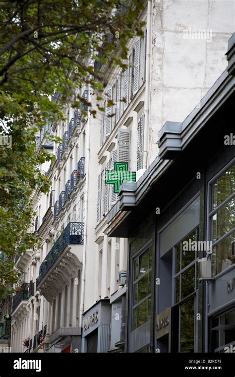 Pharmacy In Paris France Stock Photo Alamy