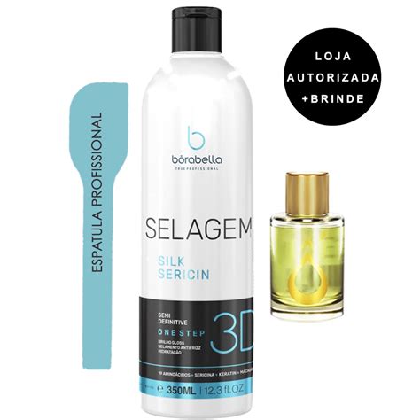 Produto Selagem Sem Formol - Borabella Selagem Organica 3D Semi Definitiva Sem Formol 350ml + Brinde ...