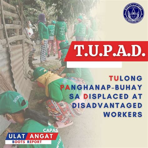 Programang TUPAD Tulong Panghanapbuhay Sa Displaced At Disadvantaged