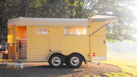 Rustic Beautiful The Horse Trailer Turned Camper Lovely Tiny House