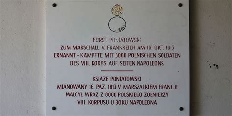 Gedenktafel für Fürst Poniatowski Leipziger Stadtgeschichte erfahren