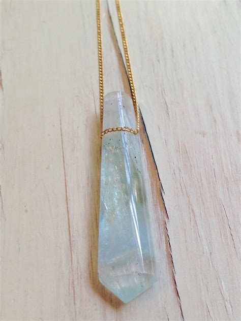 Aquamarine Necklace Aquamarine Pendant Necklace Aquamarine - Etsy