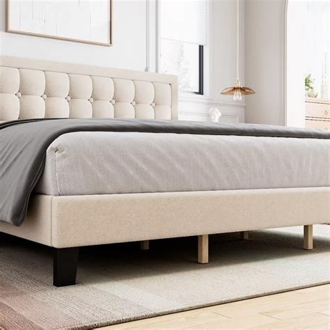 Bed Frame with Adjustable Headboard - Bed Bath & Beyond - 39922424