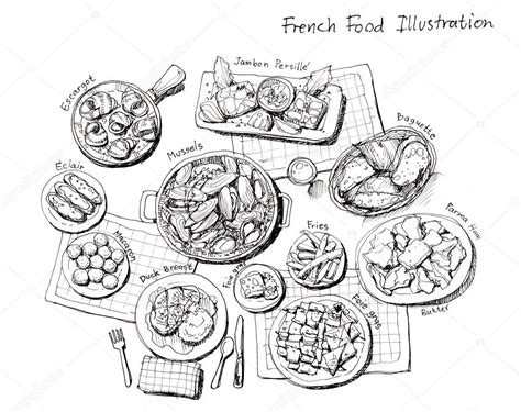 French food illustration — Stock Photo © glowonconcept #53050429