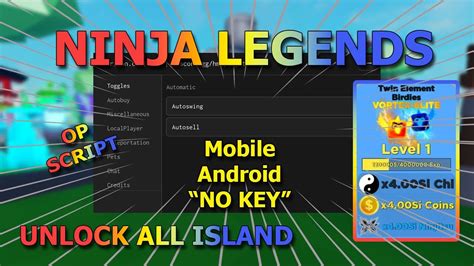 Ninja Legends Script Mobile Auto Rank Auto Swing Auto Sell