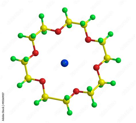 Molecular structure of crown ether Stock Illustration | Adobe Stock