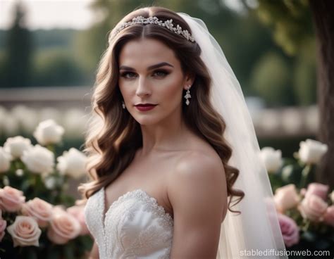 Feminine Gay Groom Portrait Stable Diffusion Online