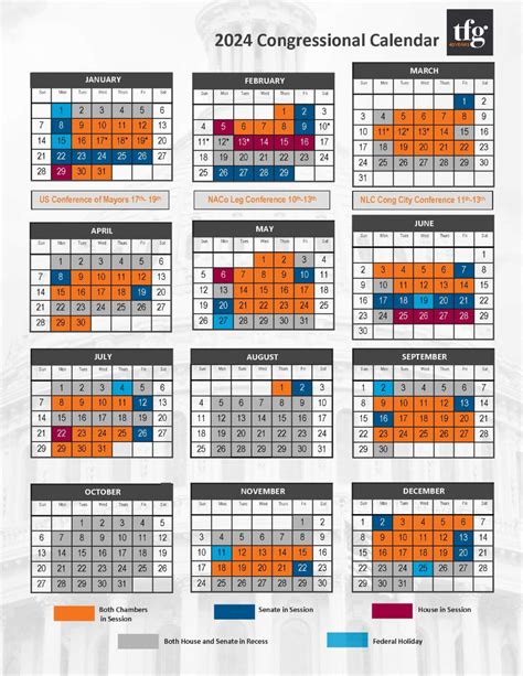 Newly Published Congressional Calendar