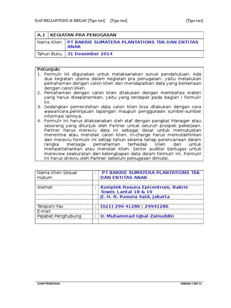 Pdf Parktik Audit Survey Pendahuluan Dokumen Tips