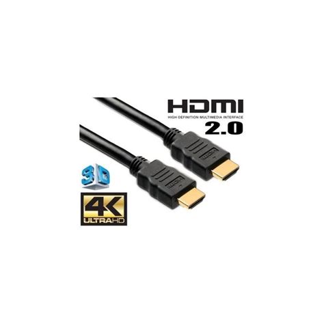 Cabo Hdmi Full Hd 2 0 Ultra Hd 4K 3D De 2 Metros Para Dvrs PS3 Xbox