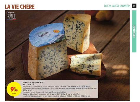 Promo Bleu D Auvergne Aop St Flour Chez Intermarche