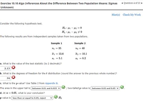 Solved Question 4 Of 10 Exercise 1010 Algo Inferences