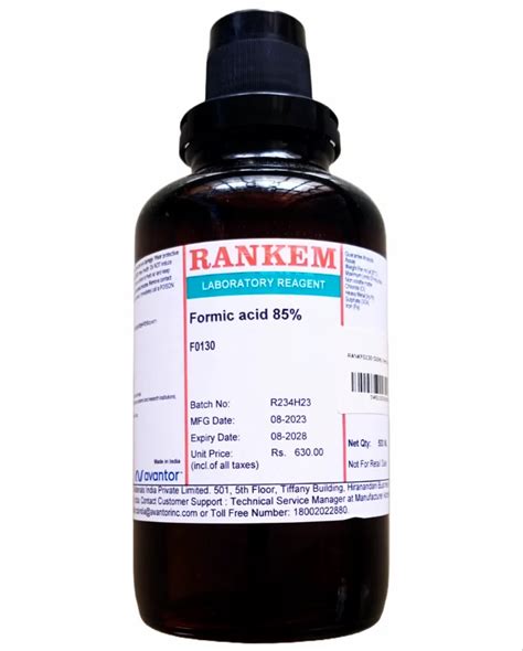 Rankem Formic Acid Laboratory Reagent Ml Cas No At