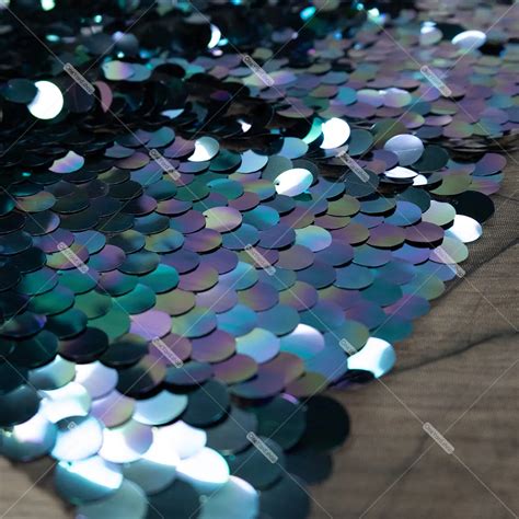 Iridescent Midnight Big Sequin Fabric By The Yard Oneyard