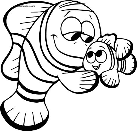 Disney Finding Nemonemo Marlin Coloring Pages Wecoloringpage