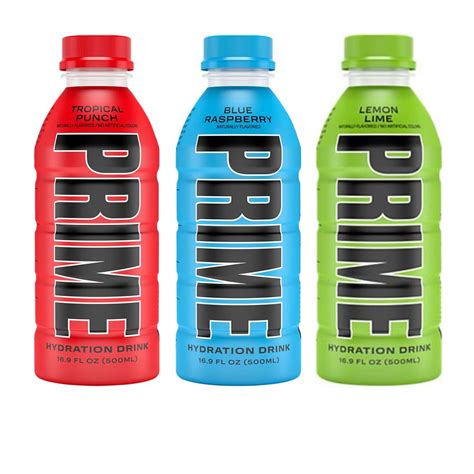 Prime Hydration Variety Pack 16 9oz 12pk Tropical Punch Blue