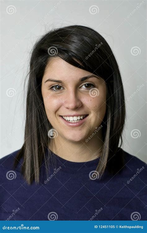 Smiling College Girl Stock Image Image Of Think Teen 12451105