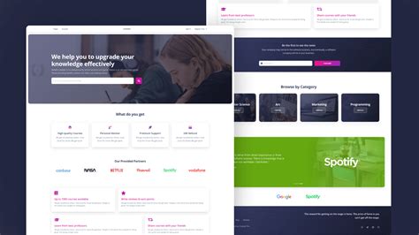 Online Course Landing Page HTML Template Loopple