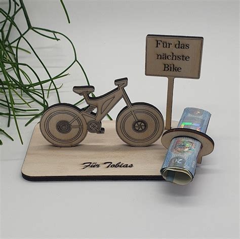 Geldgeschenk Mit Einem Mountainbike Fahrrad Etsy De