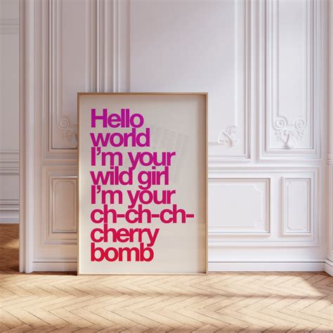 Cherry Bomb, Cherry Bomb Poster, Joan Jett, the Runaways - Etsy