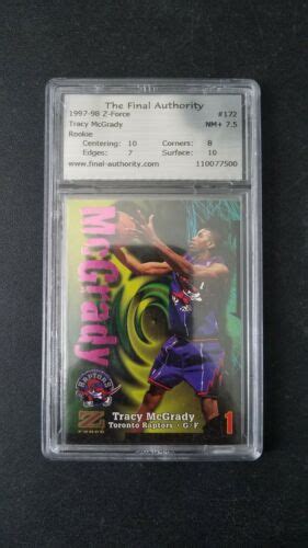 Tracy Mcgrady Rookie Skybox Z Force Final Authority Nm