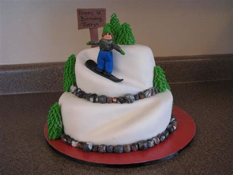 Another Snowboarding Cake Done For My Boyfriends Son All Fondant