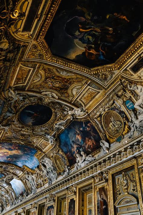 Ornate Corridor In The Louvre Museum In Paris France · Free Stock Photo