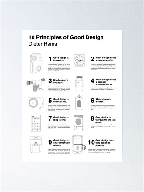 10 Principles of Good Design Poster by whitecarton | Graphic design ...