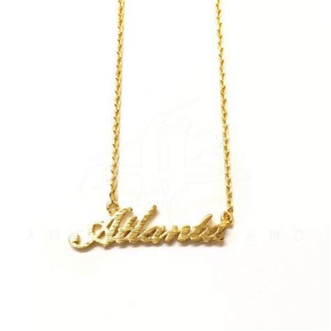 Tiny Gold Atlanta Necklace Dainty Simple Etsy