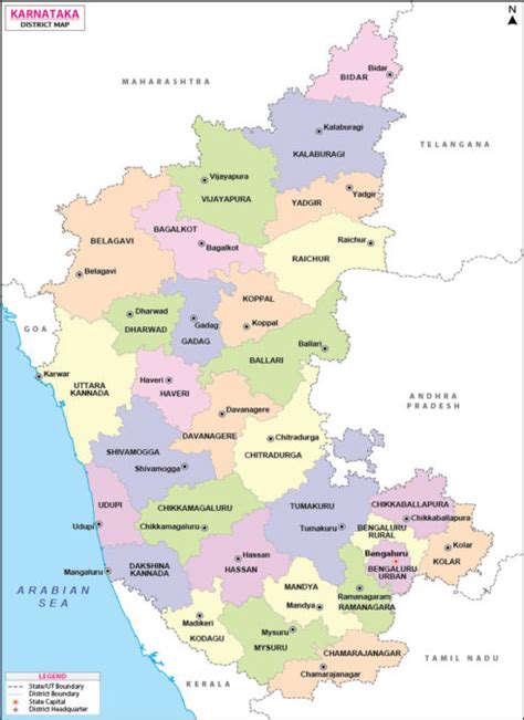 Karnataka District List | Download Karnataka District Map