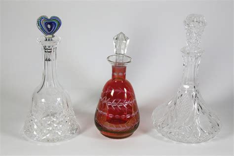 Three Assorted Crystal Decanters - Three Assorted Crystal Decanters - Rafael Osona Auctions ...