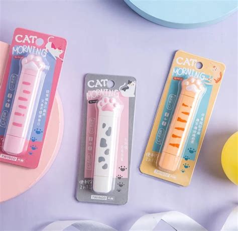 1pc 2 In 1 Cute Cat Paw Correction Tape Double Sided 4m Etsy