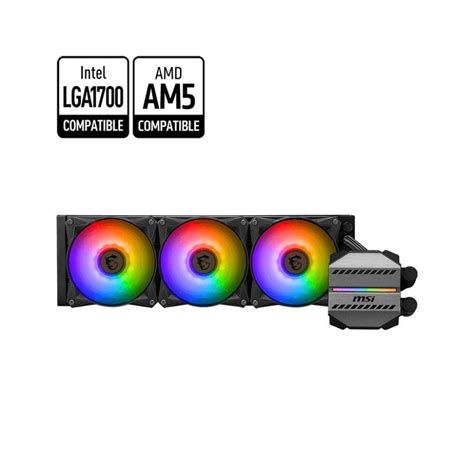 Cooler procesor, MSI, ARGB, 3x120mm, Racire cu apa, Negru - eMAG.ro