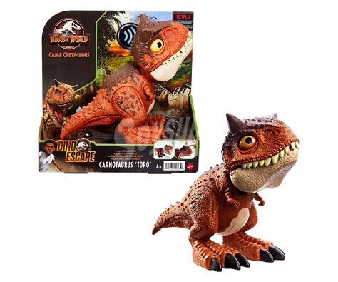 Jurassic World Dinosaurio Articulado Bebé Carnotaurus Mordedor Con Movimientos Y Sonidos Mattel