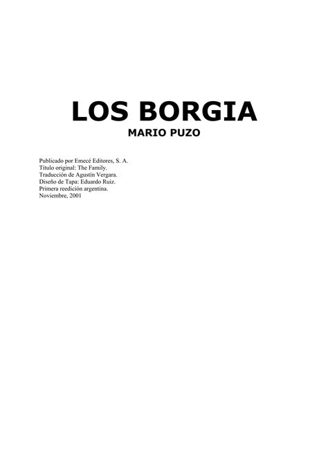 Los Borgia Mario Puzo PDF