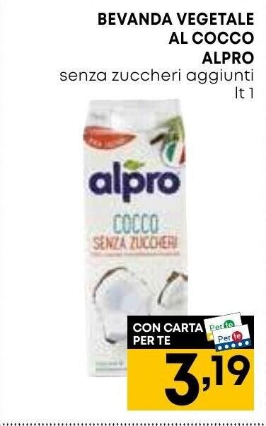 Offerta BEVANDA VEGETALE AL COCCO ALPRO Senza Zuccheri Aggiunti It 1