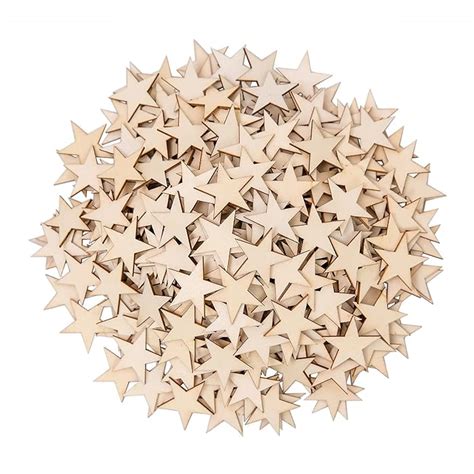 Buy 350pcs 1 Inch Wooden Stars For Crafts Premium Blank Star Shape