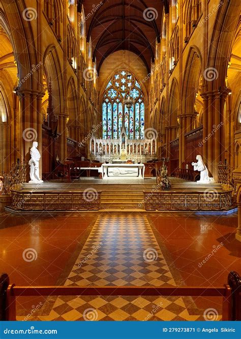 Altar Inside St.Mary S Cathedral in Sydney Australia Editorial Photo ...