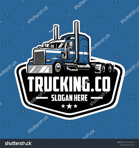 Trucking Company Emblem Logo Vector Isolated Stock Vector (Royalty Free ...