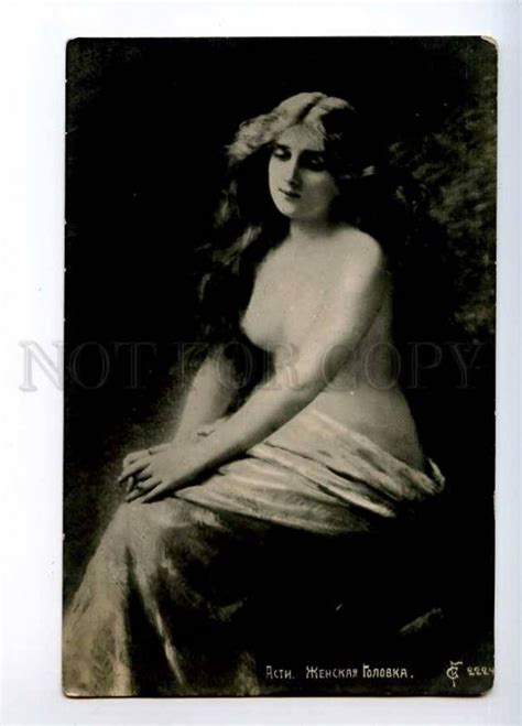 244714 NUDE Belle Woman LONG HAIR By Angelo ASTI Old PHOTO Rus Topics