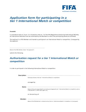 Fillable Online Fillable Online Fss Fifa Application Form For Hosting A