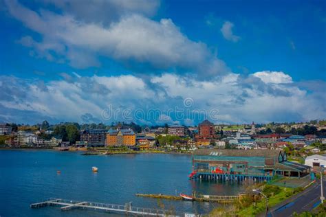 PUERTO VARAS, CHILE, SEPTEMBER, 23, 2018: View of the City of Puerto ...