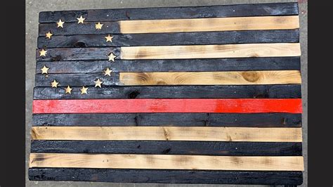 How To Make A Rustic Burnt American Flag Youtube